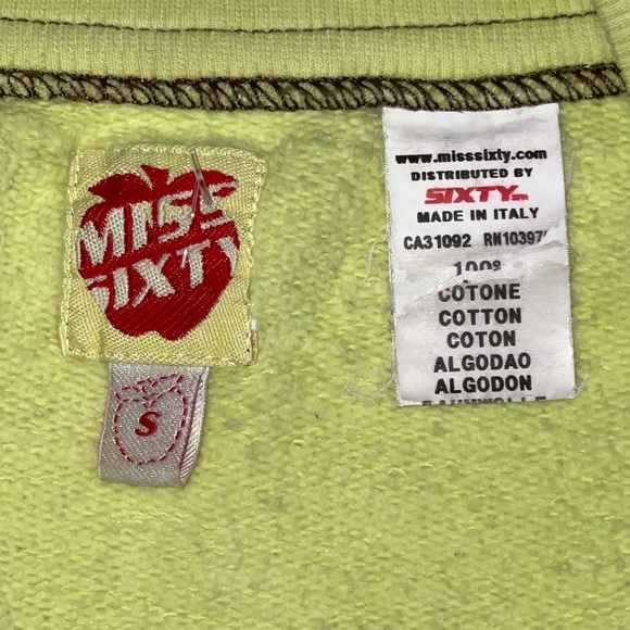 Vintage Miss Sixty Bright Yellow/Green Jacket Size Small - Picture 10 of 10